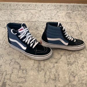 Van’s Sk8-Hi high top sneakers size 6.5 men’s 8 women’s navy blue